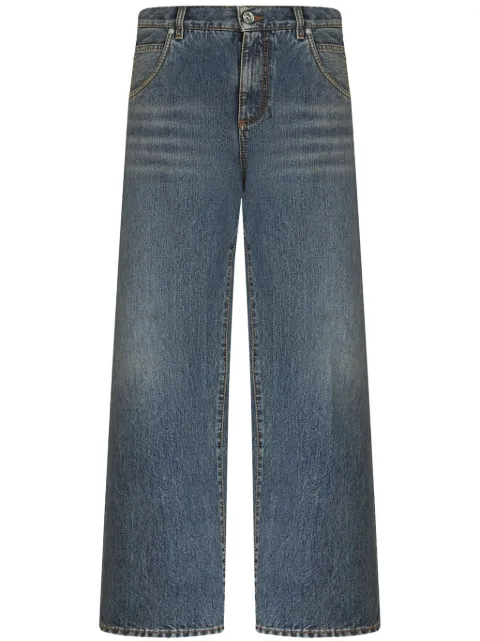 ETRO wide-leg cropped cotton jeans Blue 1W8069648