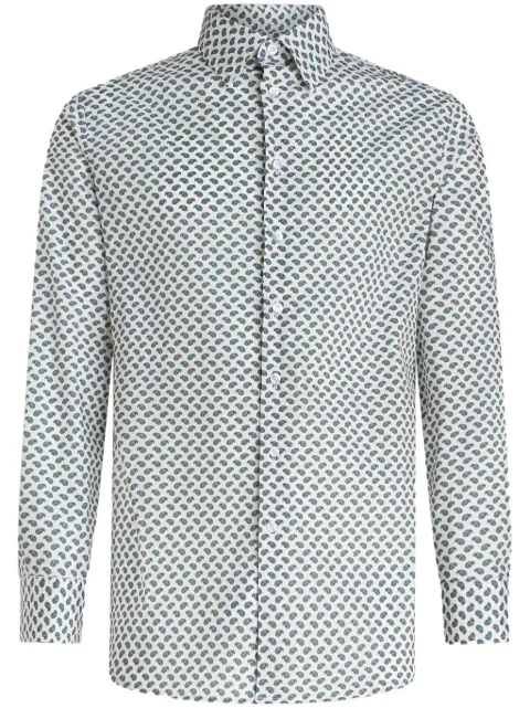 ETRO paisley-print cotton shirt Blue 129085737