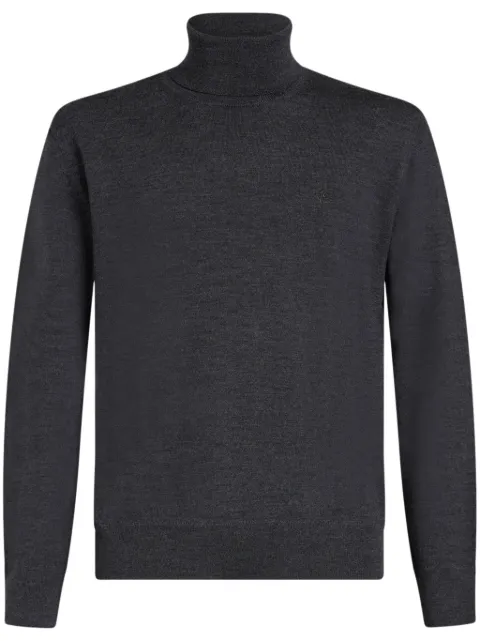 ETRO Pegaso-embroidered high-neck jumper Grey 1M5079603