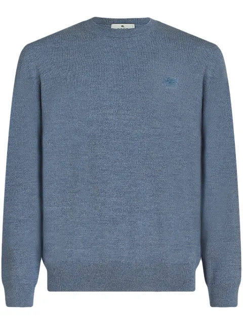 ETRO Pegaso-embroidered sweater Blue 1M5009603