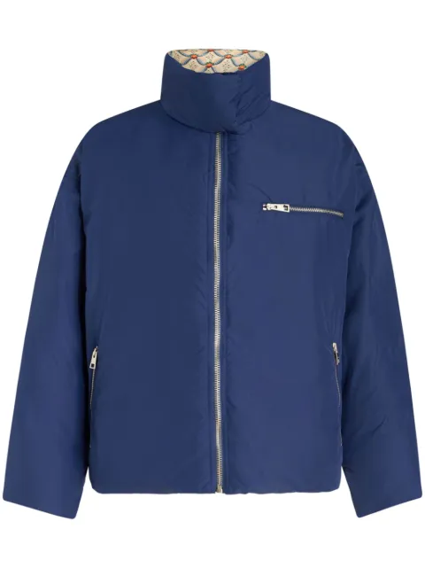 ETRO Pegaso-motif quilted jacket Blue 114569585