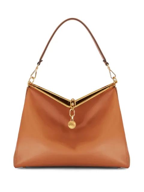 ETRO Vela leather shoulder bag Brown 1P0262192