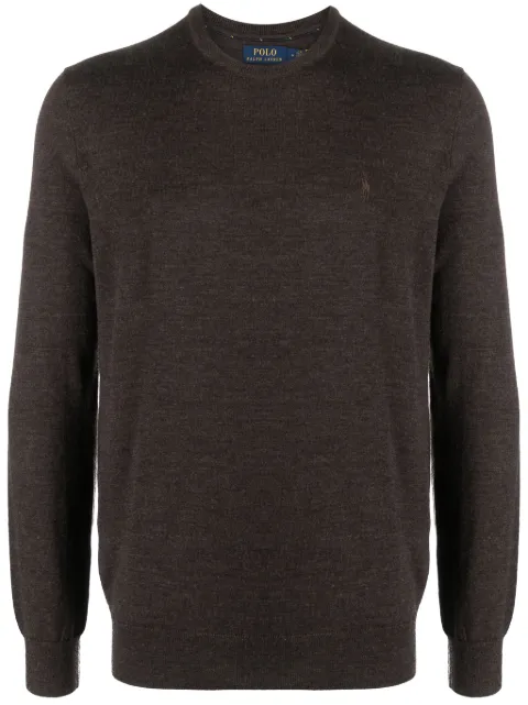 Polo Ralph Lauren Polo Pony-embroidered wool jumper Brown 710876846012