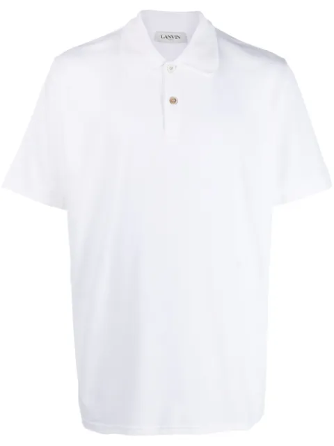 Lanvin short-sleeve cotton polo shirt White RMPL0021J011A23