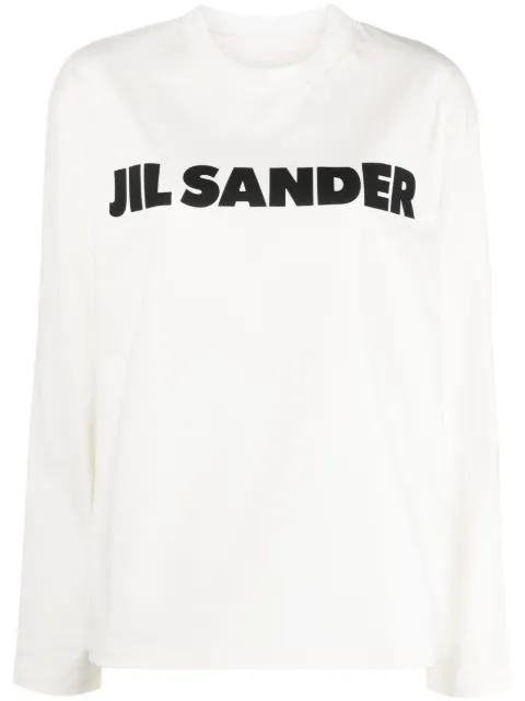 Jil Sander logo-print cotton sweatshirt White J02GC0107J45047