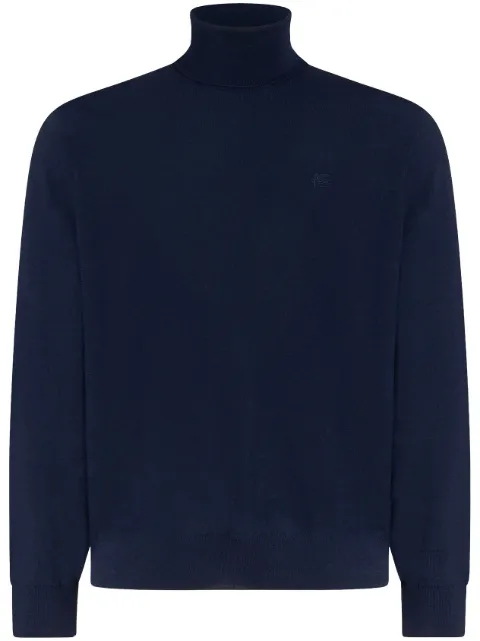 ETRO roll-neck virgin wool jumper Blue 1M5079603