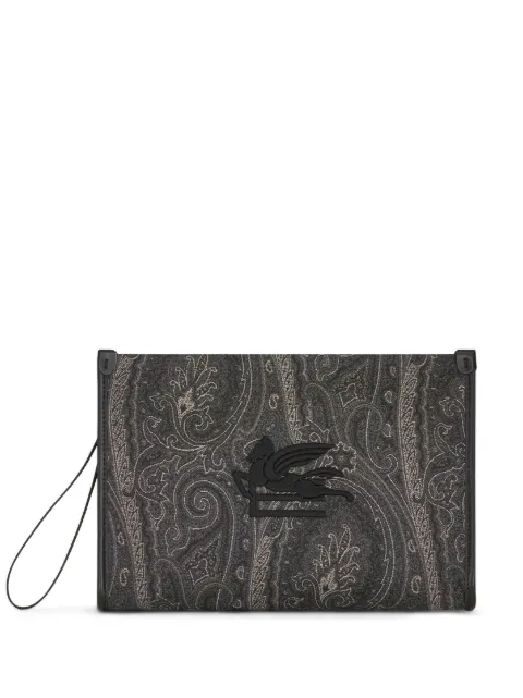 ETRO large paisley-print clutch Black 1H7837864