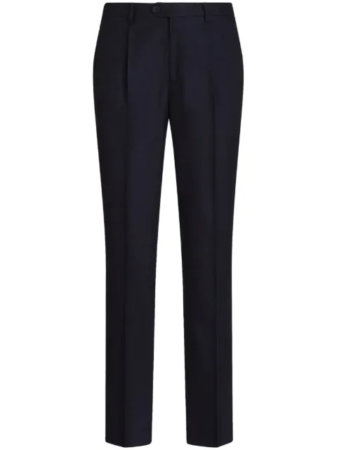ETRO pressed-crease wool trousers Blue 1W8000110