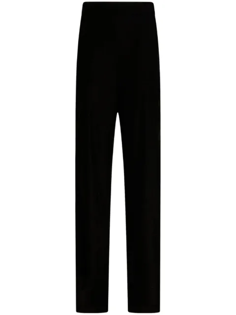 ETRO velvet straight-leg trousers Black 192070494