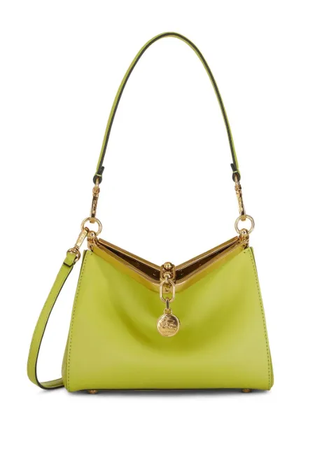 ETRO Vela leather shoulder bag Green 1P0552192