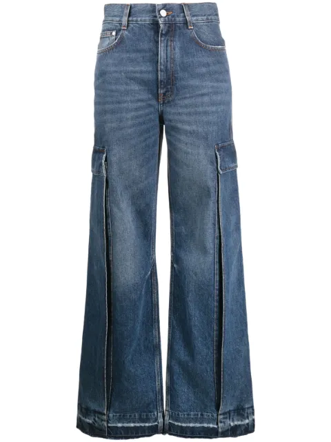 Stella McCartney wide-leg cargo jeans Blue 6D01823SPH33