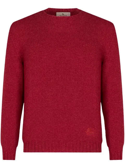 ETRO logo-embroidered cashmere jumper Red 1M5009295