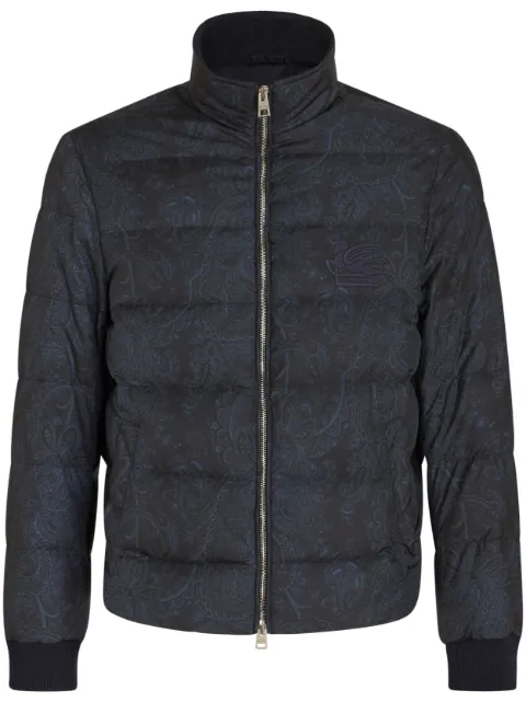 ETRO paisley-print padded jacket Blue 1S3855486