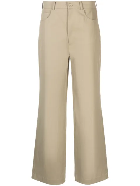 Nanushka Josine twill cotton trousers Neutrals NW23FWPA00893
