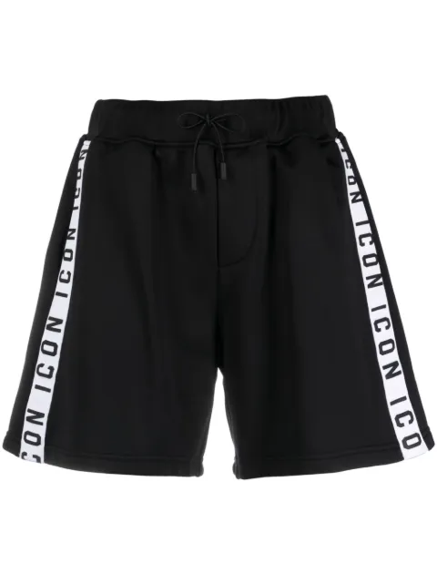 DSQUARED2 Icon-stripe drawstring shorts Black S80MU0027S25497