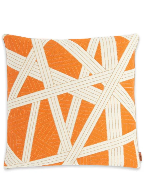 Missoni Home small Nastri striped cushion Orange 1C4CU00747591