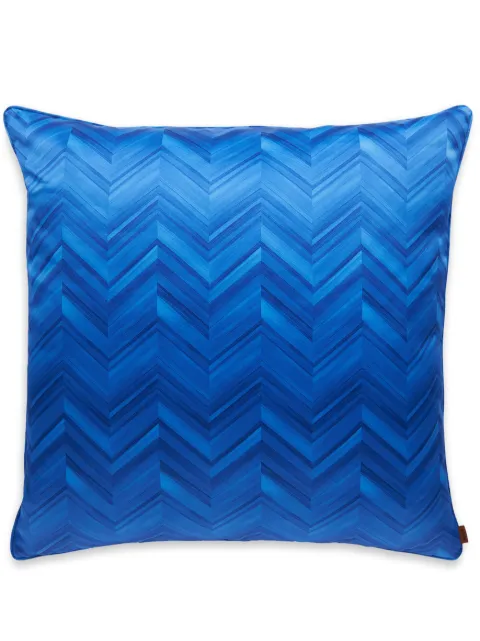 Missoni Home large Layers Inlay zigzag cushion Blue 1C4CU00773