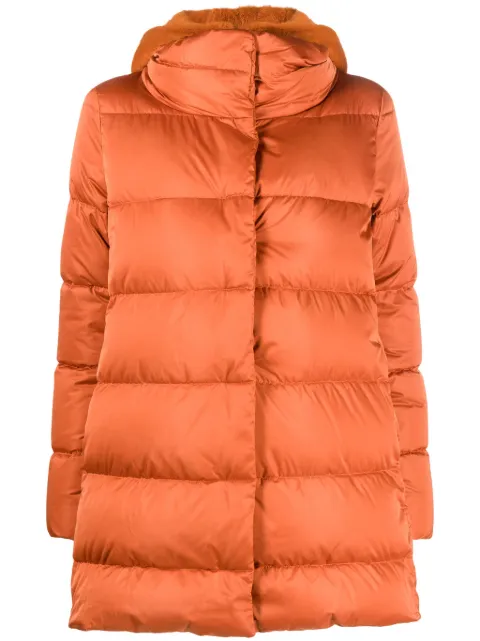 Herno detachable-hood padded coat Orange PI001753D12170