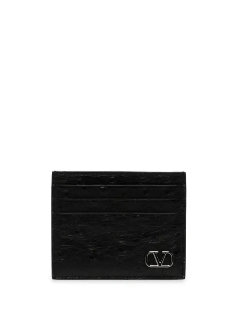 Valentino Garavani VLogo Signature leather card holder Black YP0S49JFR