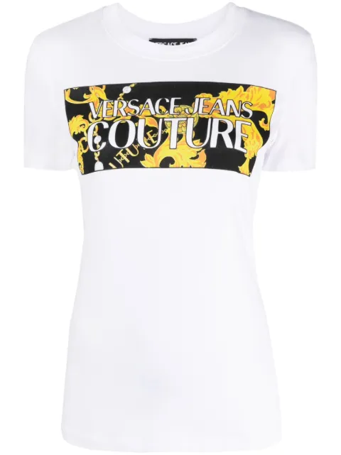 Versace Jeans Couture logo-print T-shirt White 75HAHE01CJ02E