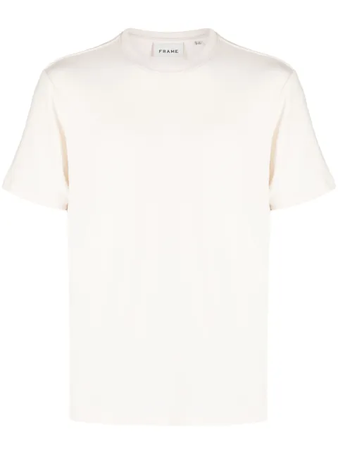 FRAME crew-neck cotton T-shirt Neutrals LMTS0435