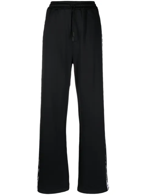 DSQUARED2 logo-tape wide-leg track pants Black S80KA0032S25497