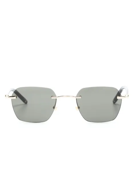 Montblanc rimless square-frame sunglasses Black MB0270S