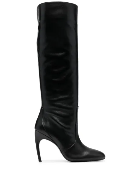 Stuart Weitzman Luxecurve 100mm round-toe boots Black SF436