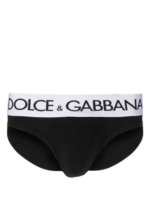 Dolce & Gabbana logo-waistband stretch briefs Black M3D03JOUAIG