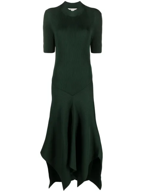 Stella McCartney asymmetric ribbed-knit dress Green 6K05073S2419