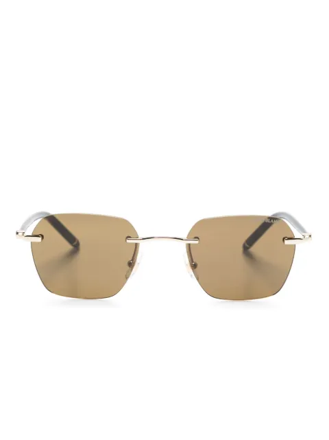 Montblanc logo-plaque square-frame sunglasses Brown MB0270S