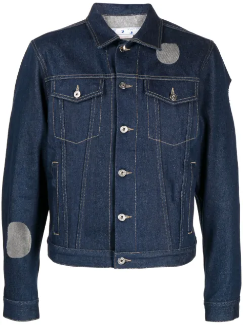 Off-White cut-out denim jacket Blue OMYE080C99DEN0024700