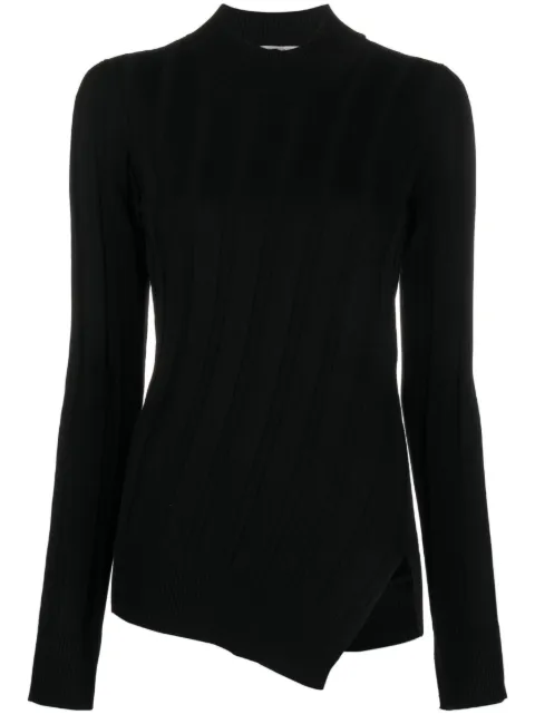 Stella McCartney asymmetric-hem knit jumper Black 6K04993S2423