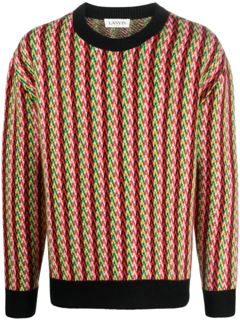 Lanvin chevron-motif jumper Red RMPO0024K005A23