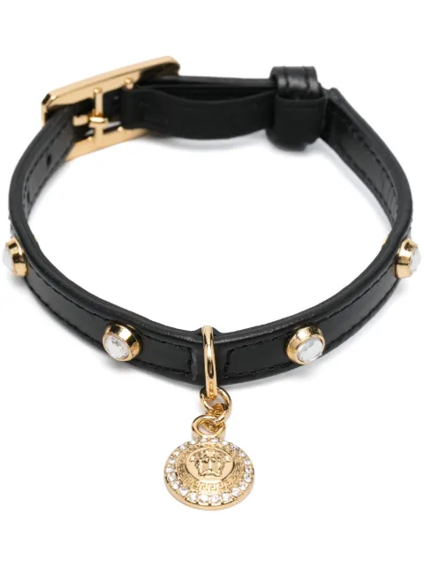 Versace Medusa crystal-embellished pet collar Black 1010439ZPEL0061