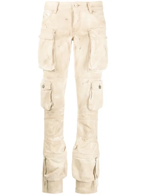 The Attico Essie marbled cargo pants Neutrals 236WCP113D060519