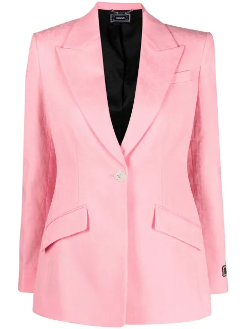 Versace Allover-jacquard wool blazer Pink 10090951A08198