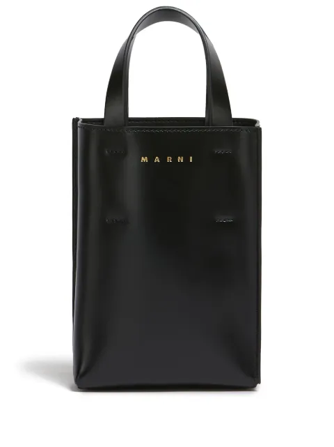 Marni Museo nano bag in leather Black SHMP0050U0LV639