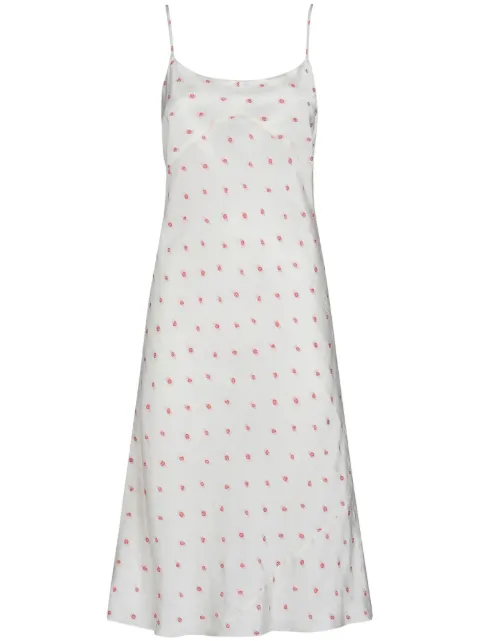 Marni rose-jacquard slip dress White ABMA1076A0UTV991