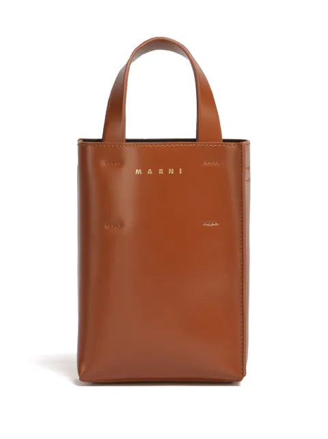 Marni Museo nano bag in leather Brown SHMP0050U0LV639