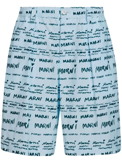 Marni Mega Marni poplin shorts Blue PUMU0049A0UTC290