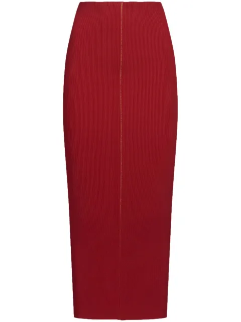 Marni ribbed pencil skirt Red GOMD0087Q0UFV217