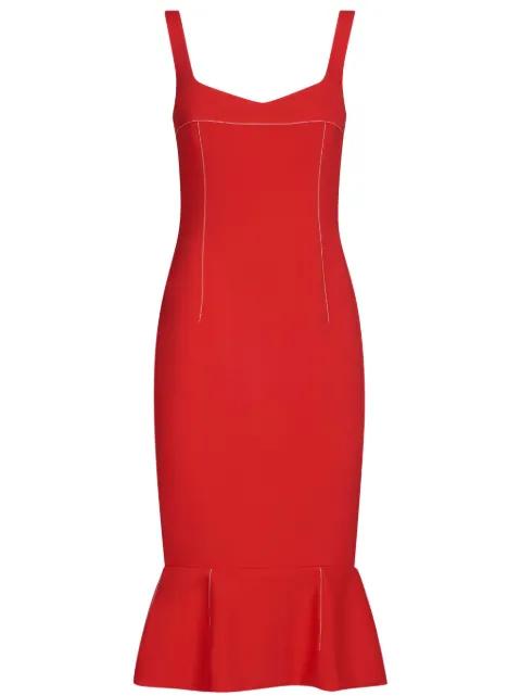 Marni flounce-hem sheath midi dress Red ABMA1128U0UTV990