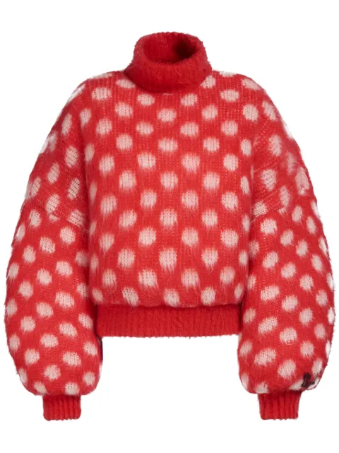 Marni polka-dot intarsia jumper Red PIMU0026LTUSCM09