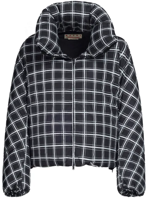Marni checked down jacket Black PIMU0030Y0UTN909