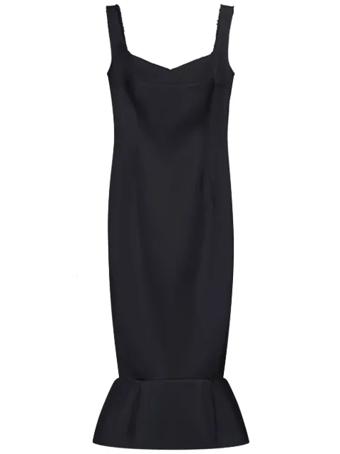 Marni flounce-hem sheath midi dress Black ABMA1128U0UTV995