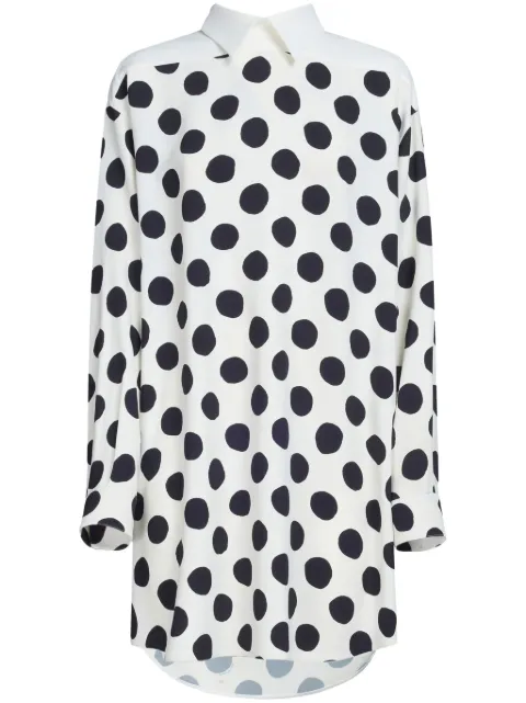 Marni polka dot-print shirt dress White ABMA1141Q0UTV996
