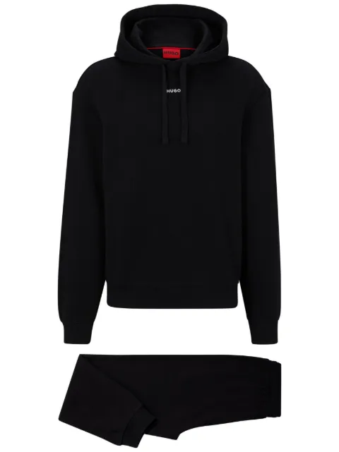 HUGO logo-print tracksuit in cotton terry Black 50492581