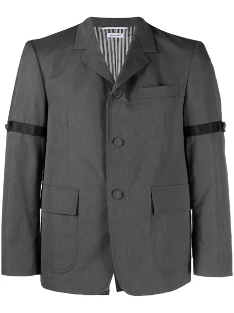 Thom Browne single-breasted button-fastening blazer Grey MJU558O04502