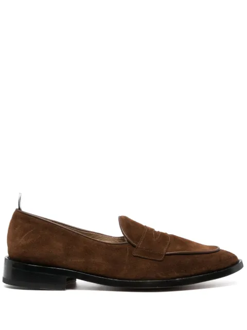 Thom Browne Varsity suede penny loafers Brown MFL087AL0037